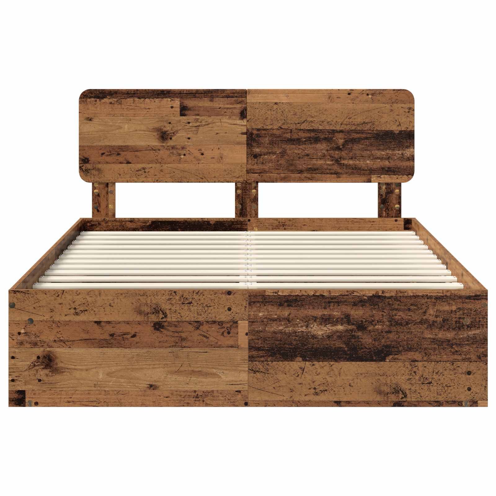 Cadre de lit Bois ancien 140 x 190 cm Pin massif - XIOS