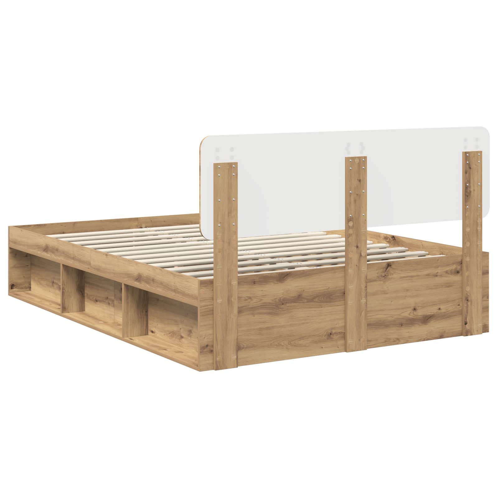 Cadre de lit Chêne artisan 140 x 190 cm Pin massif - XIOS
