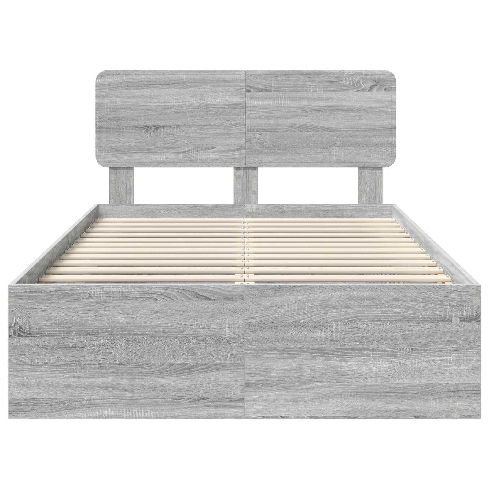 Cadre de lit Gris Sonoma 135 x 190 cm Pin massif - XIOS