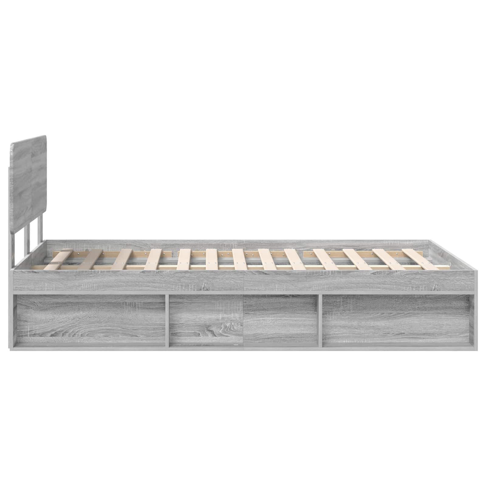 Cadre de lit Gris Sonoma 135 x 190 cm Pin massif - XIOS