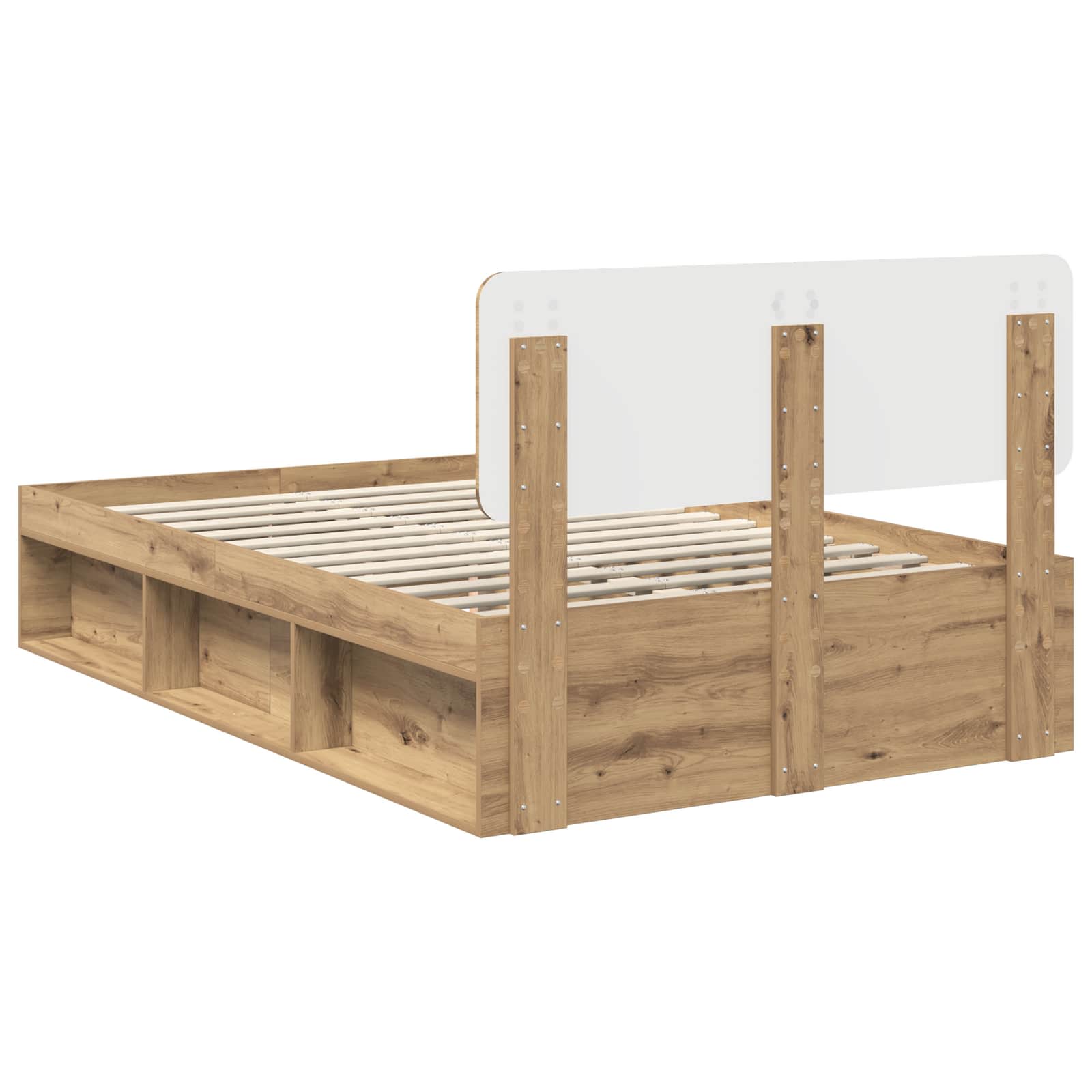 Cadre de lit Chêne artisan 135 x 190 cm Pin massif - XIOS