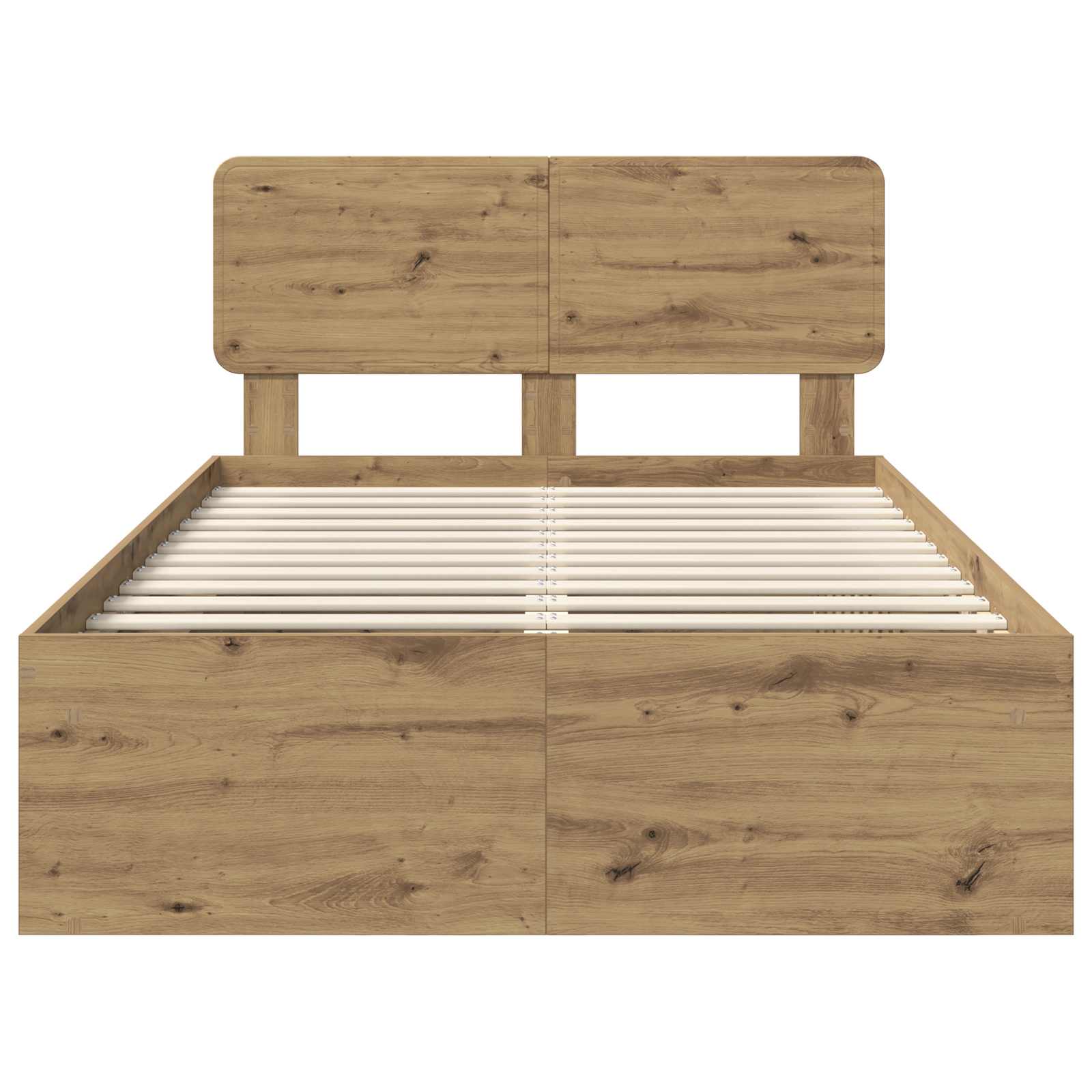 Cadre de lit Chêne artisan 135 x 190 cm Pin massif - XIOS