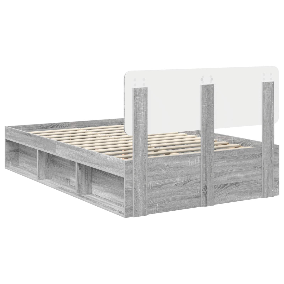 Cadre de lit Sonoma gris 120 x 200 cm Pin massif