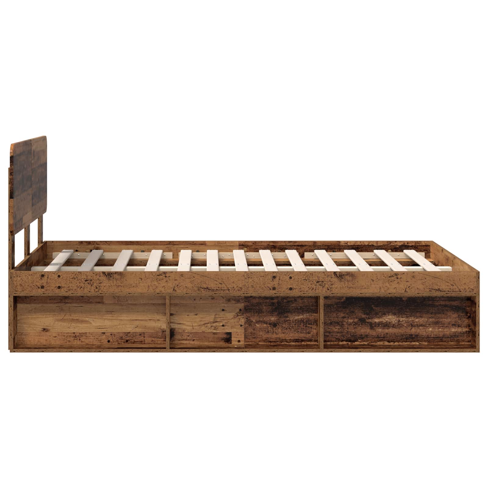 Cadre de lit Bois ancien 120 x 200 cm Pin massif - XIOS