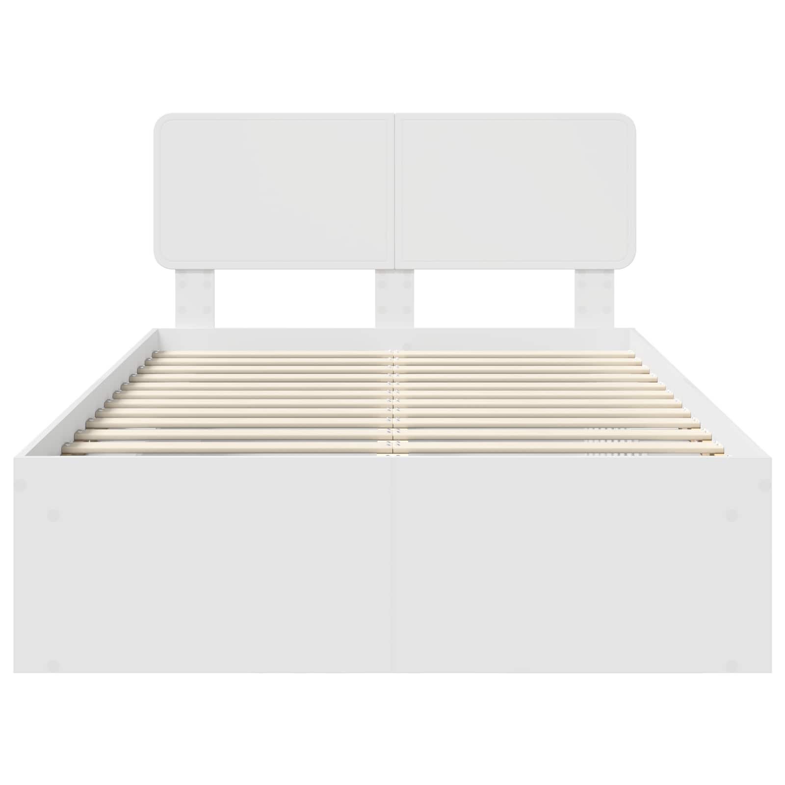 Cadre de lit avec tête de lit Blanc 120 x 190 cm Pin massif - XIOS
