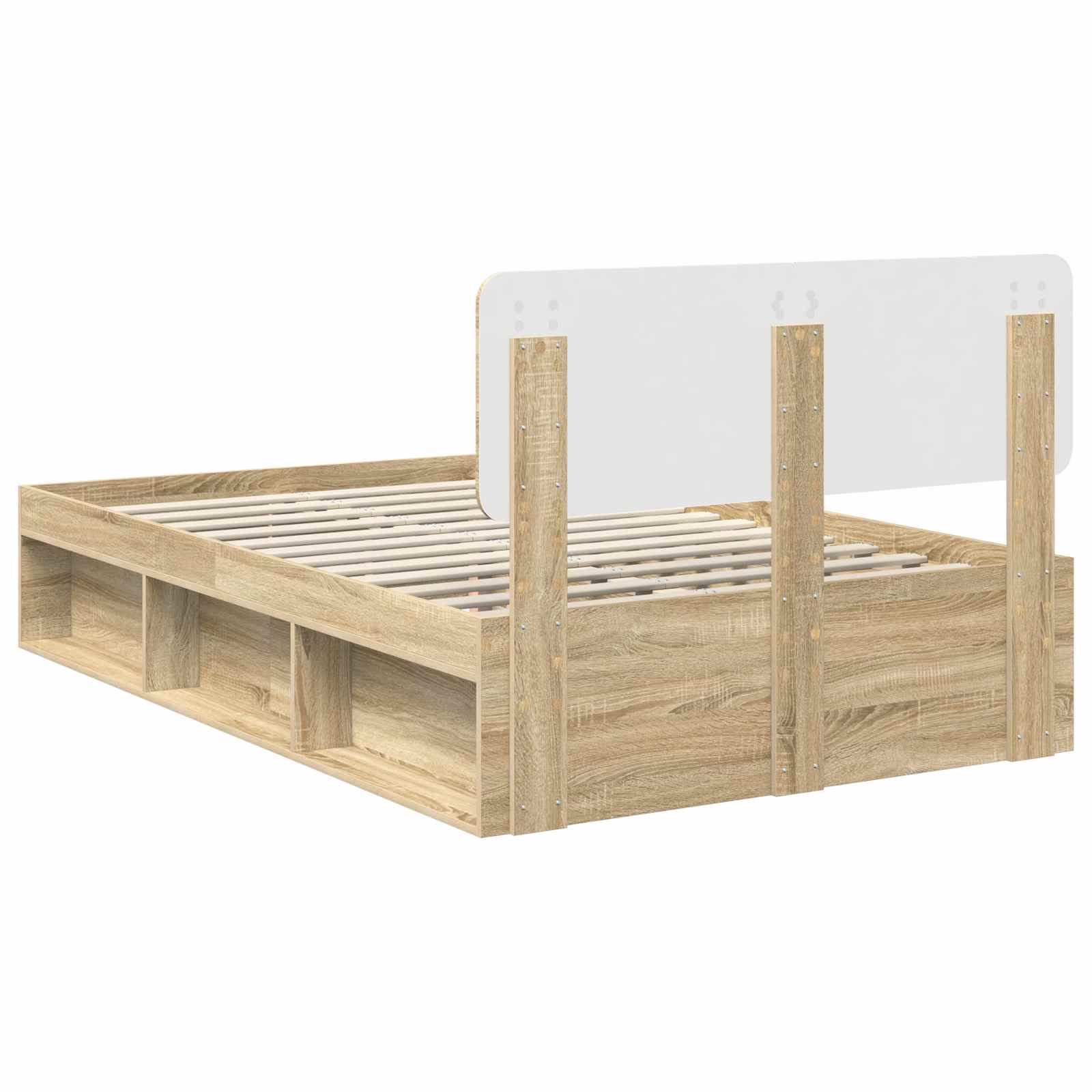 Cadre de lit avec tête de lit Sonoma 120 x 190 cm Pin massif - XIOS