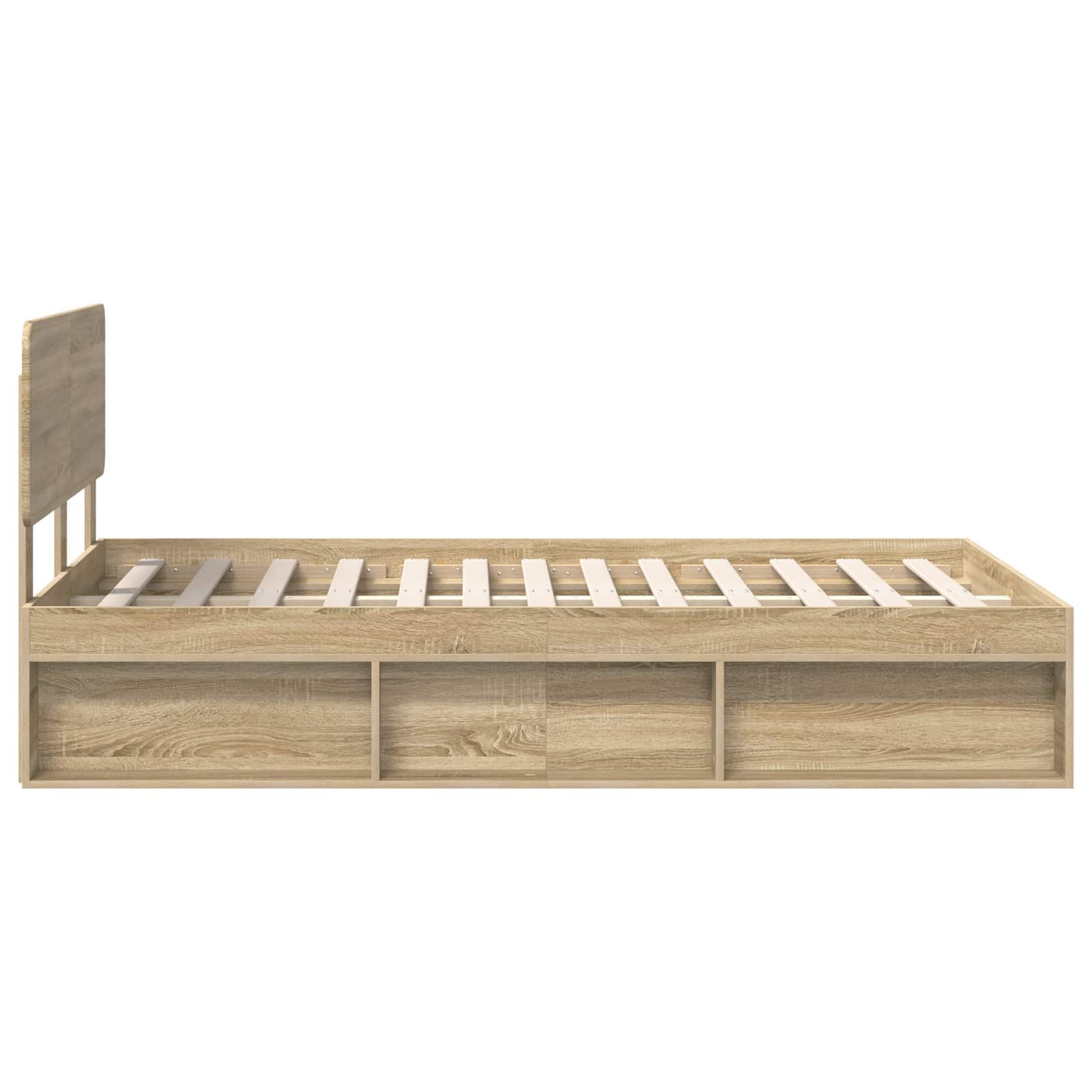 Cadre de lit avec tête de lit Sonoma 120 x 190 cm Pin massif - XIOS