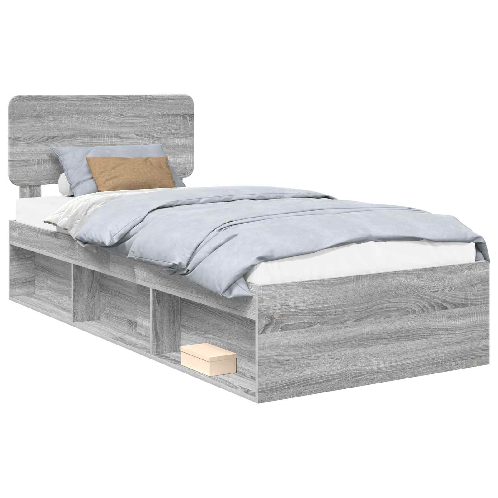 Cadre de lit Gris Sonoma 100 x 200 cm Pin massif