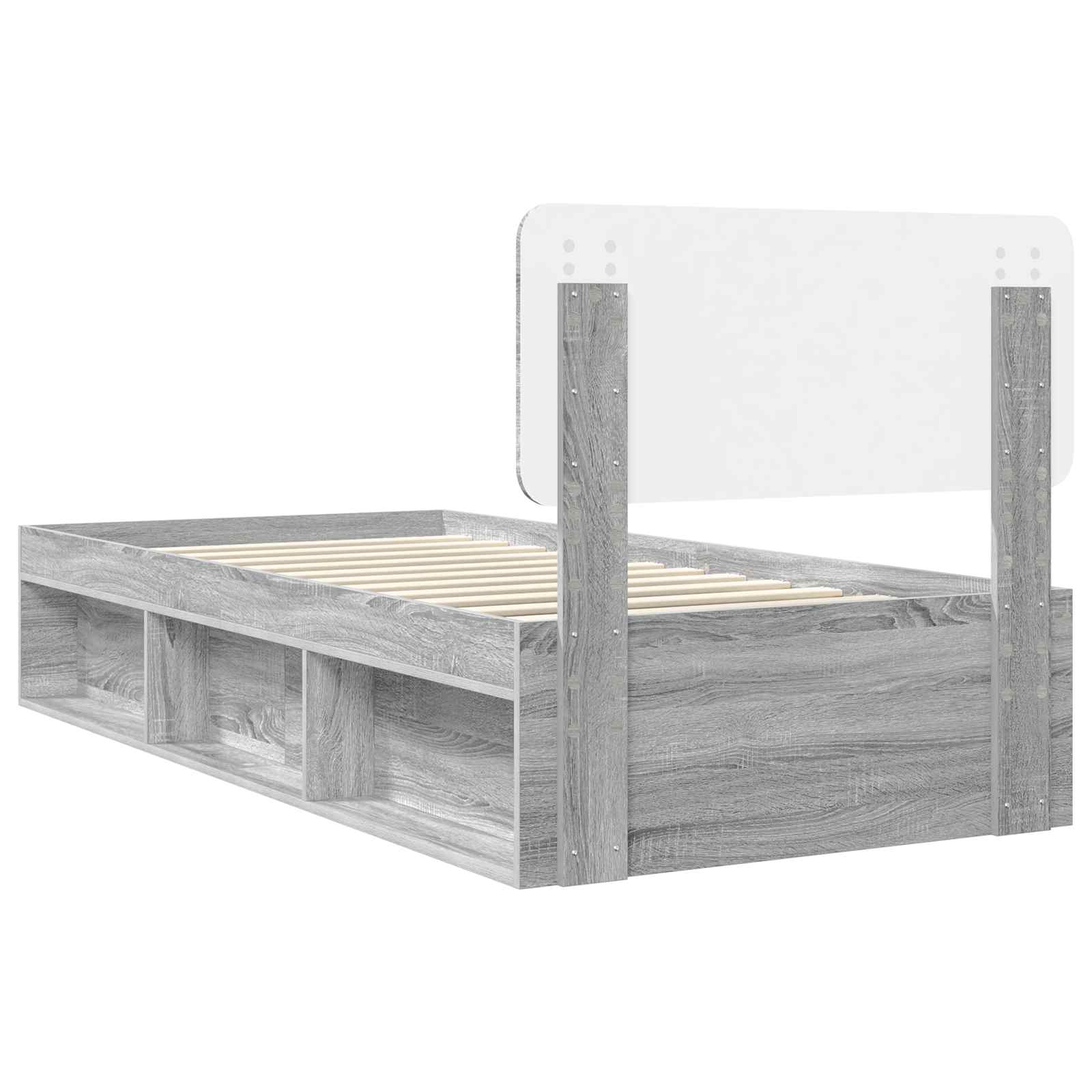 Cadre de lit Gris Sonoma 90 x 200 cm Pin massif