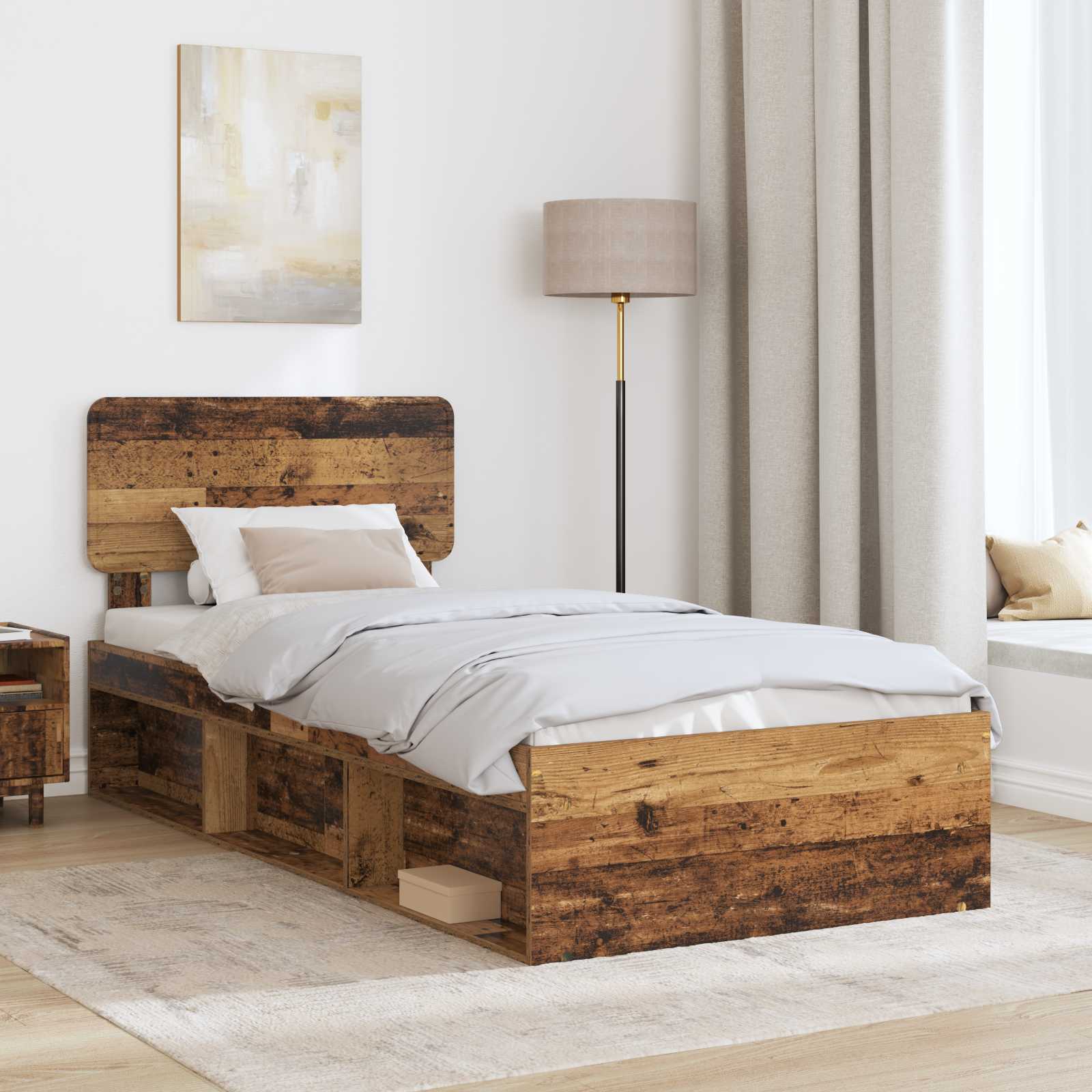 Cadre de lit Bois ancien 90 x 200 cm Pin massif