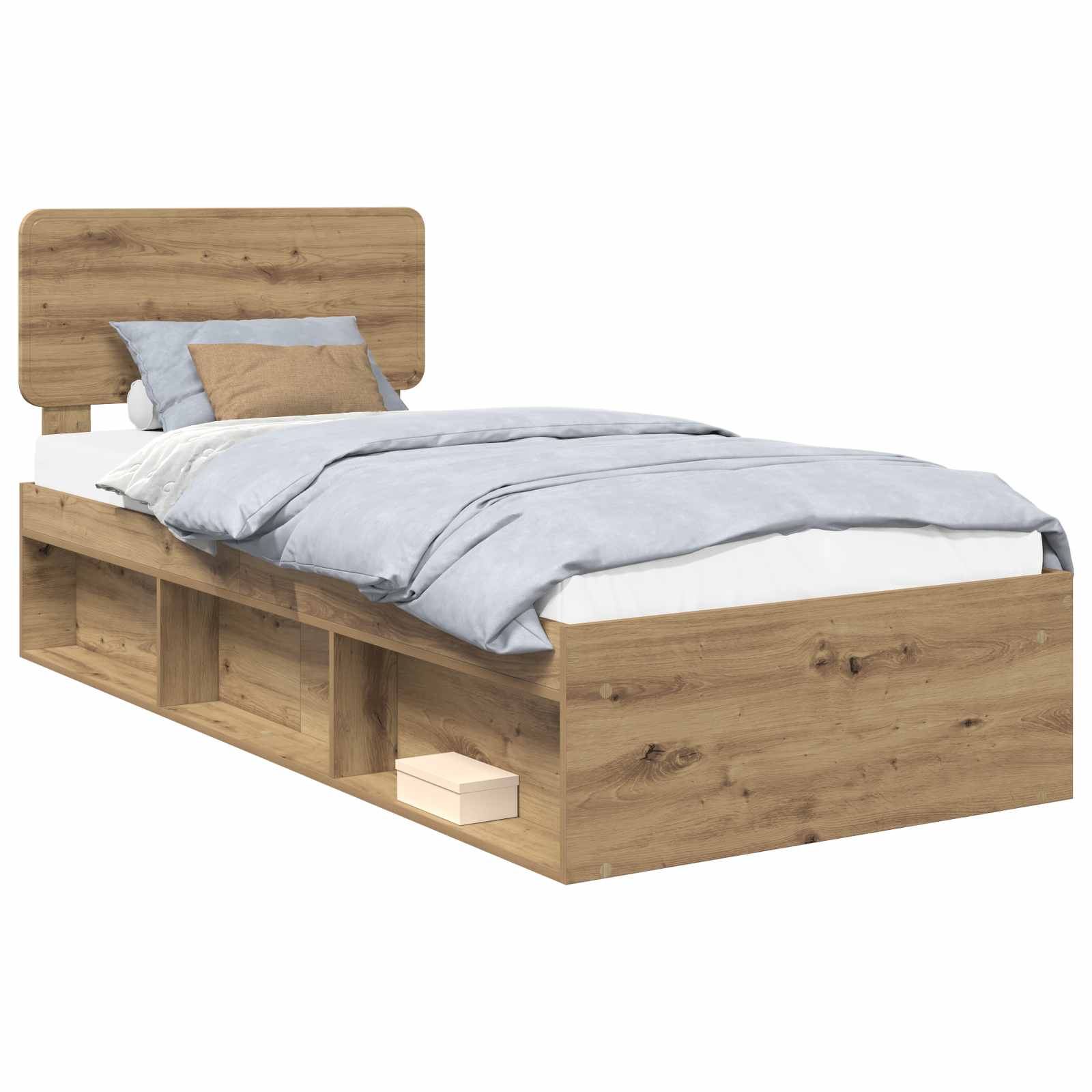 Cadre de lit Chêne artisan 90 x 200 cm Pin massif - XIOS