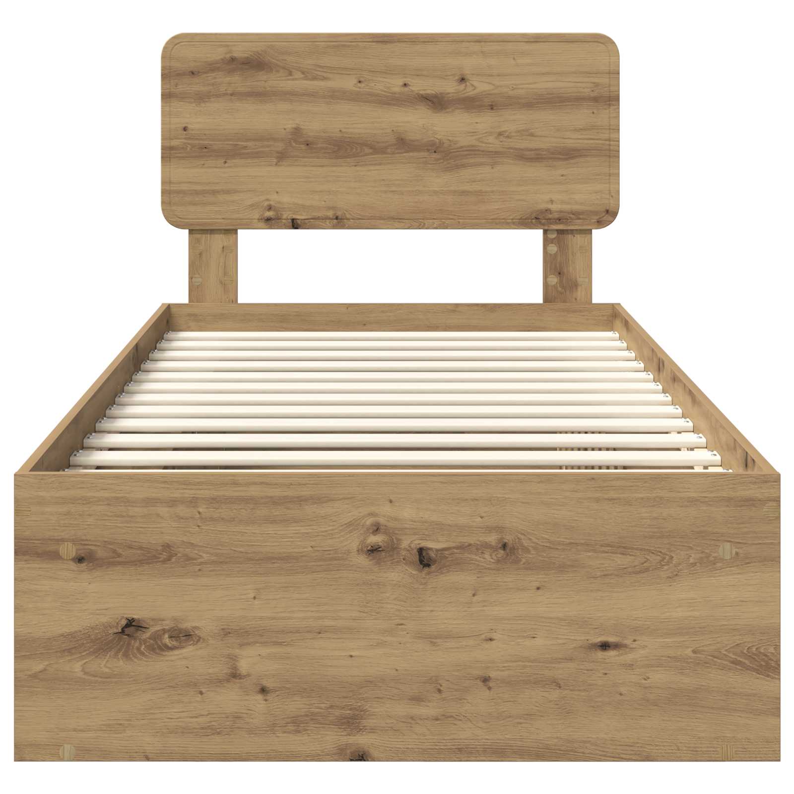 Cadre de lit Chêne artisan 90 x 200 cm Pin massif - XIOS