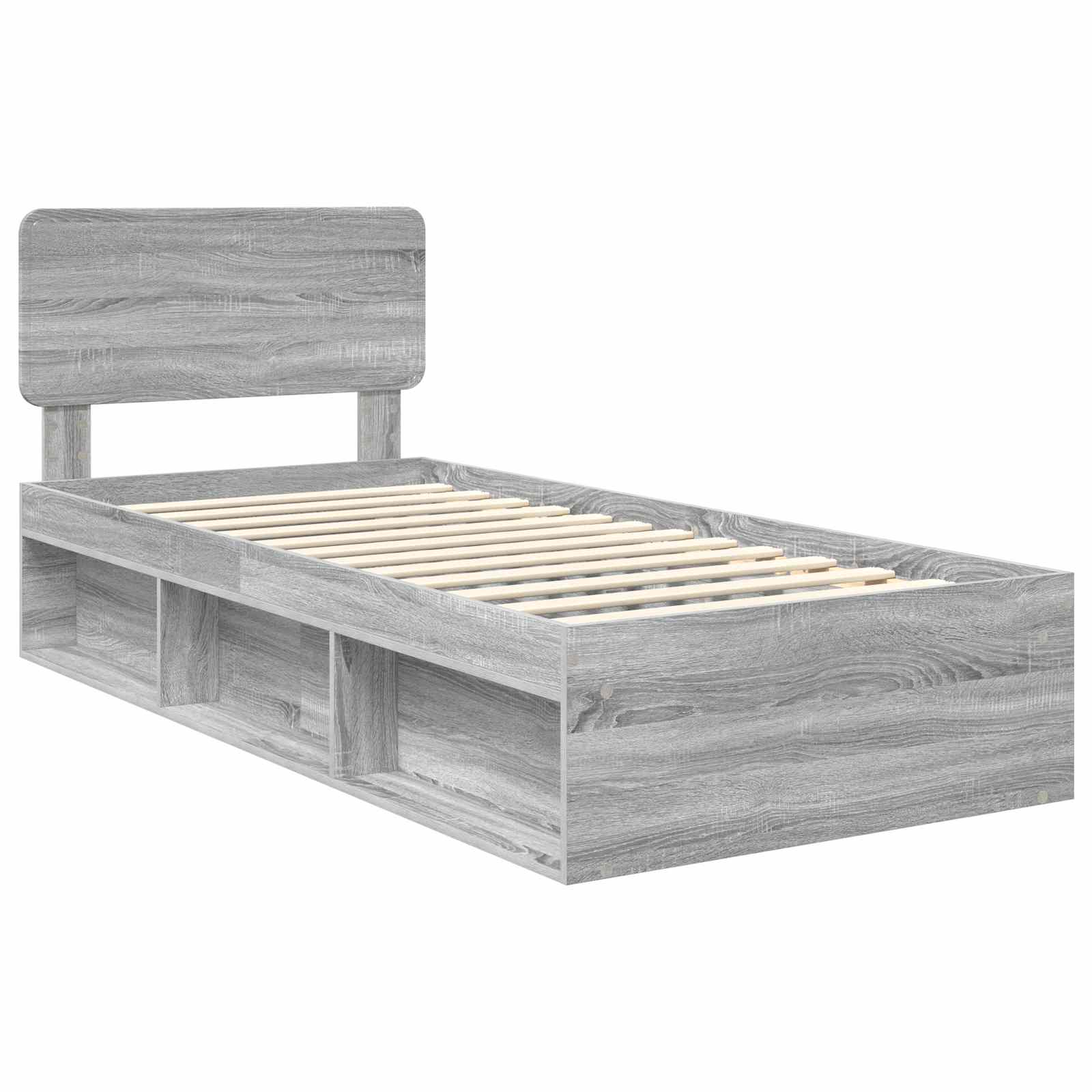 Cadre de lit Gris Sonoma 90 x 190 cm Pin massif