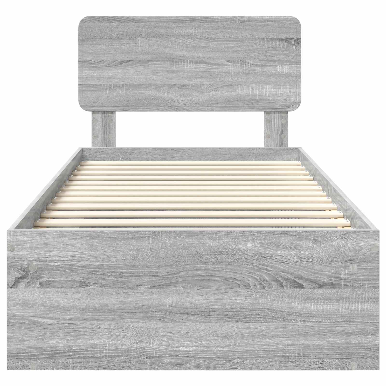Cadre de lit Gris Sonoma 90 x 190 cm Pin massif