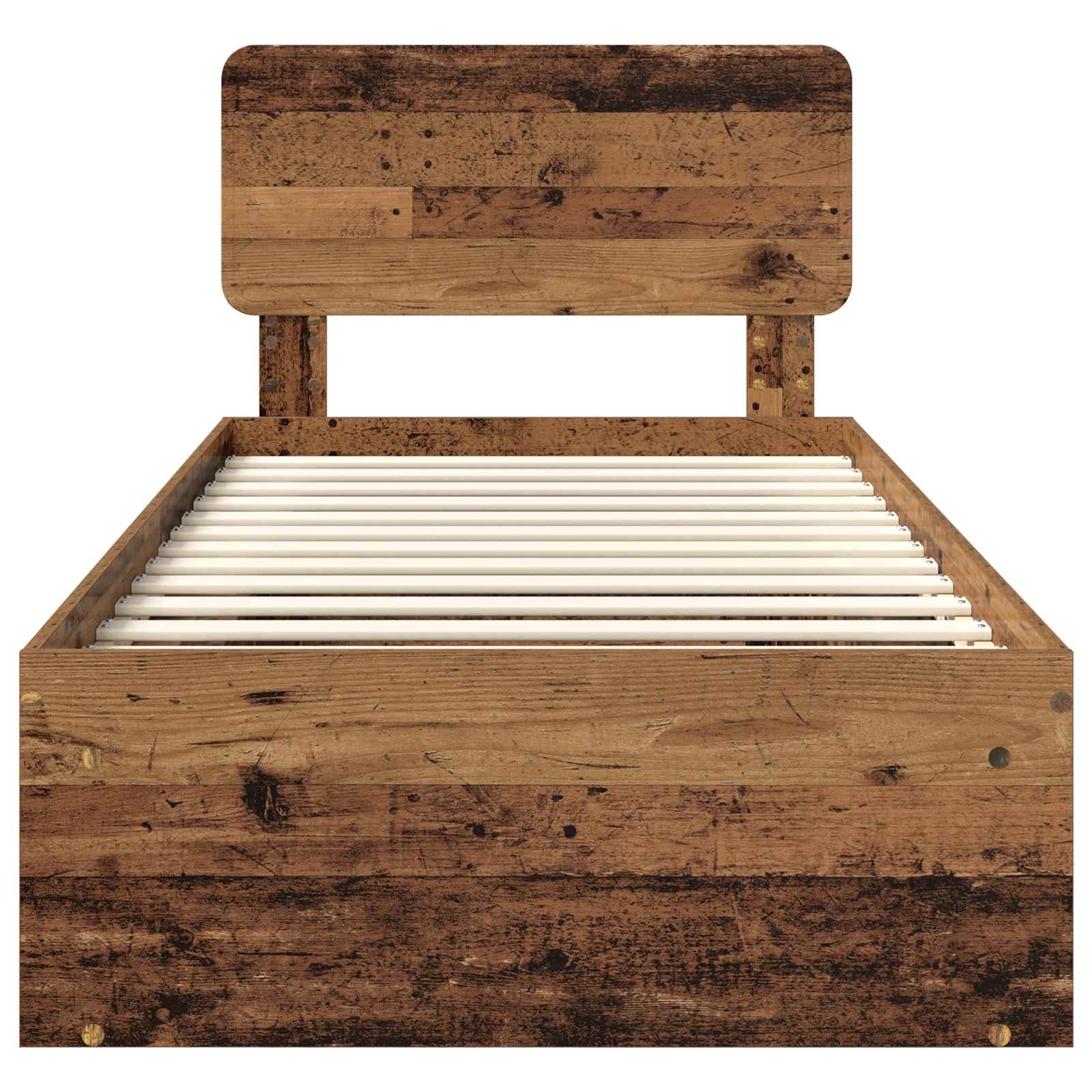 Cadre de lit Bois ancien 90 x 190 cm Pin massif