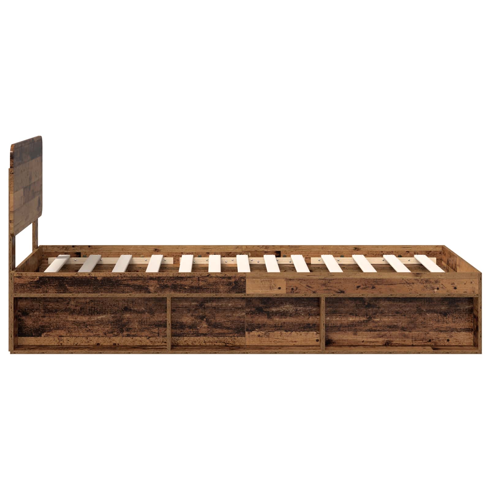 Cadre de lit Bois ancien 90 x 190 cm Pin massif