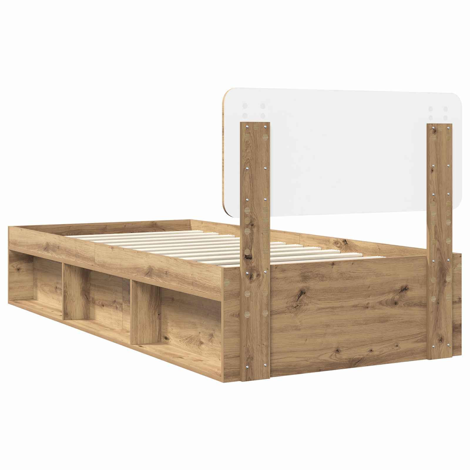 Cadre de lit Chêne artisan 90 x 190 cm Pin massif - XIOS