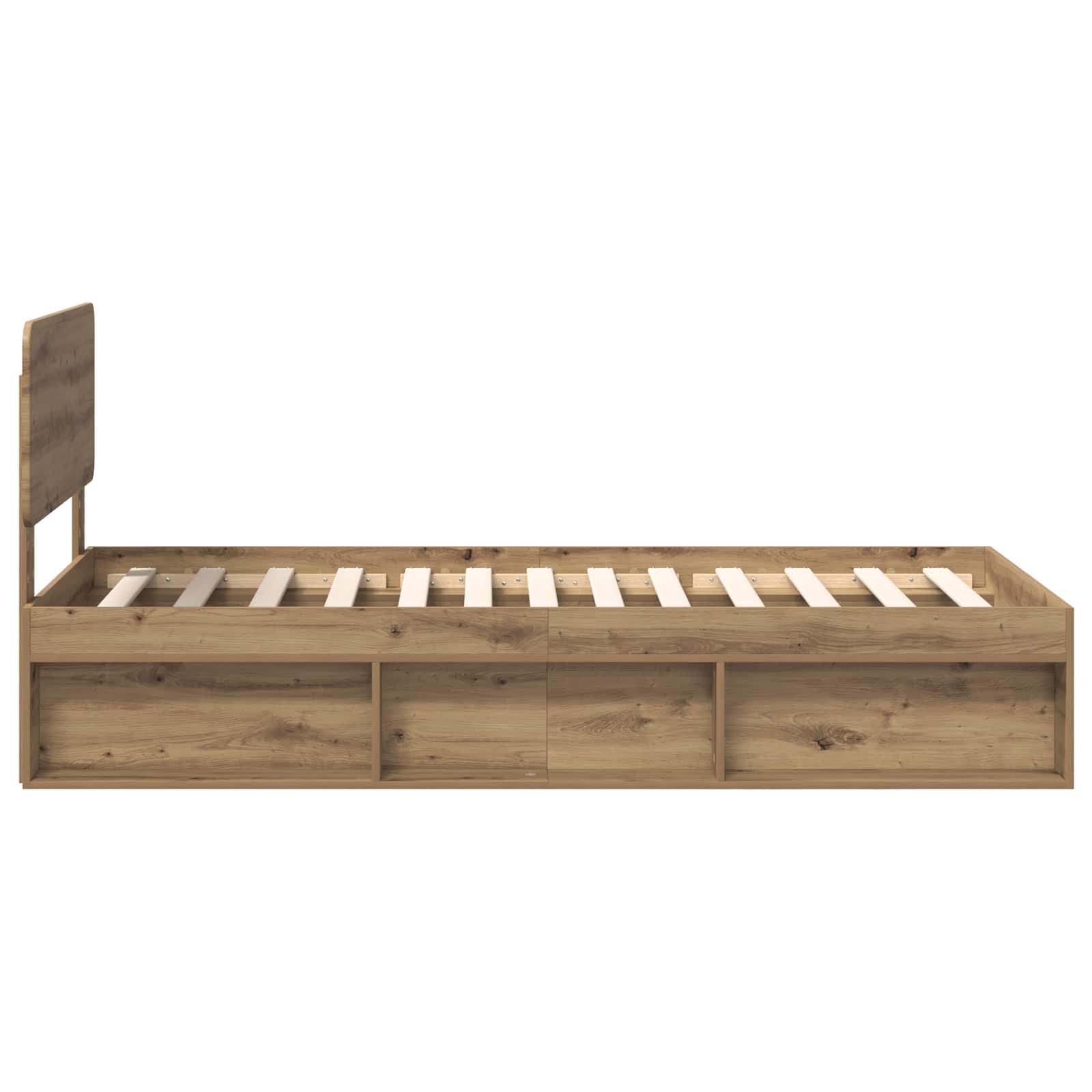 Cadre de lit Chêne artisan 90 x 190 cm Pin massif - XIOS