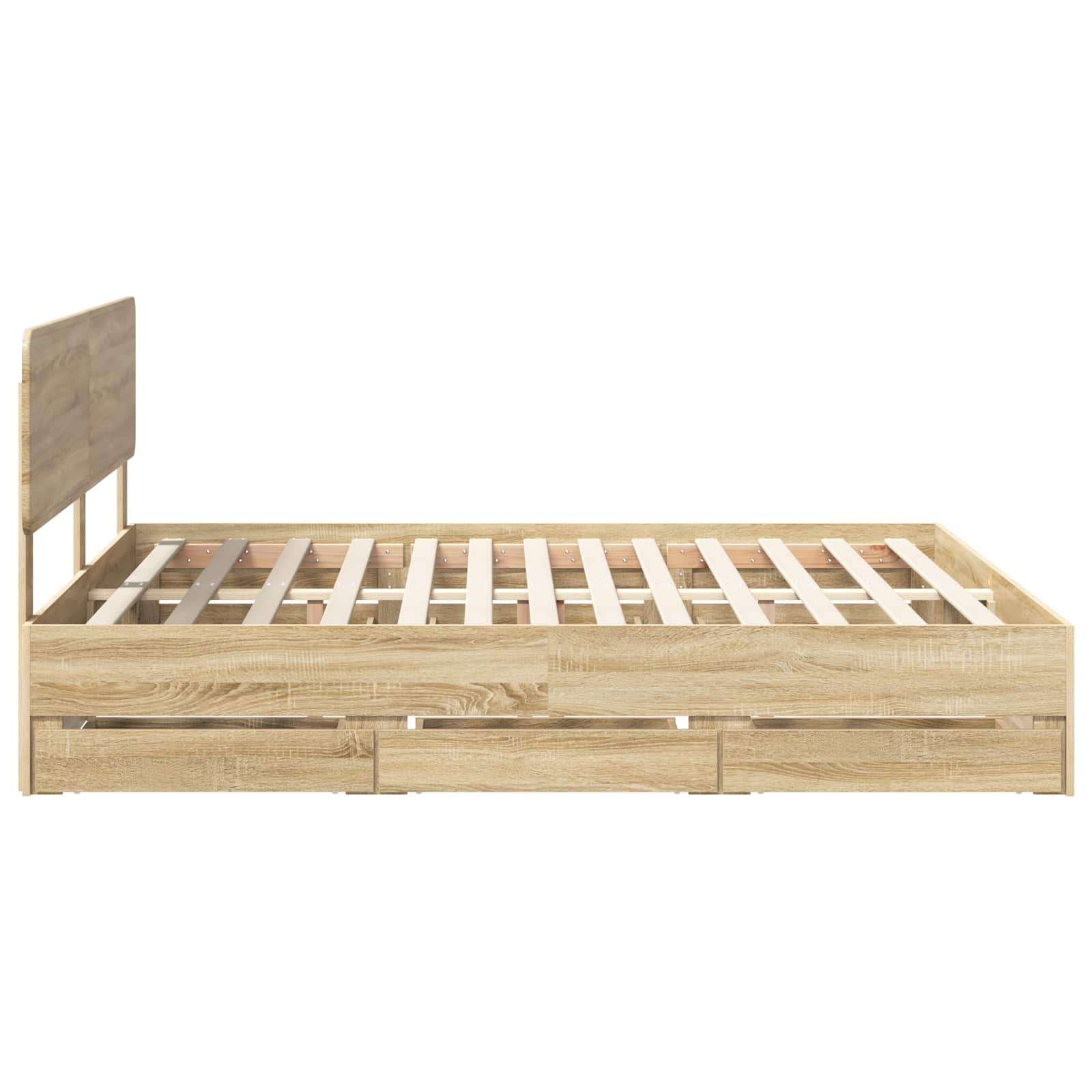Cadre de lit Chêne Sonoma 200 x 200 cm Bois d’ingénierie - XIOS