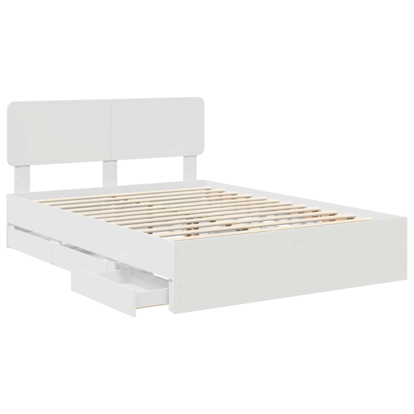 Cadre de lit avec tiroir Blanc 150 x 200 cm Bois Ingénierie - XIOS