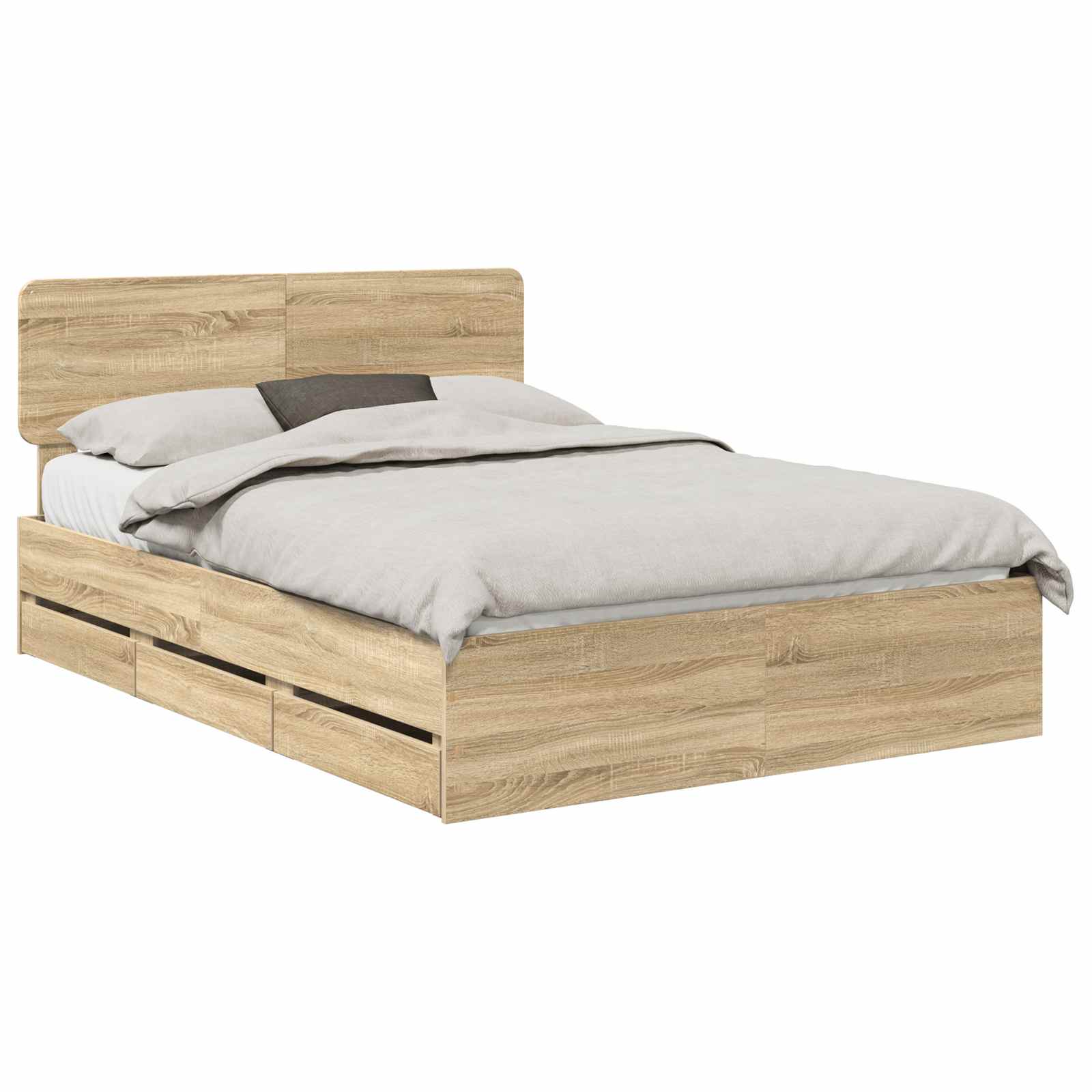 Cadre de lit Chêne Sonoma 140 x 190 cm Bois Ingénierie - XIOS