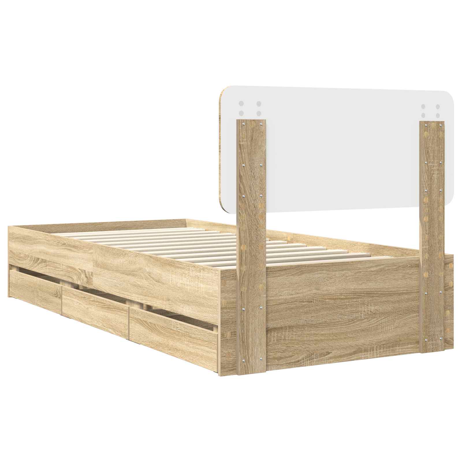 Cadre de lit Chêne Sonoma 100 x 200 cm Bois Ingénierie - XIOS