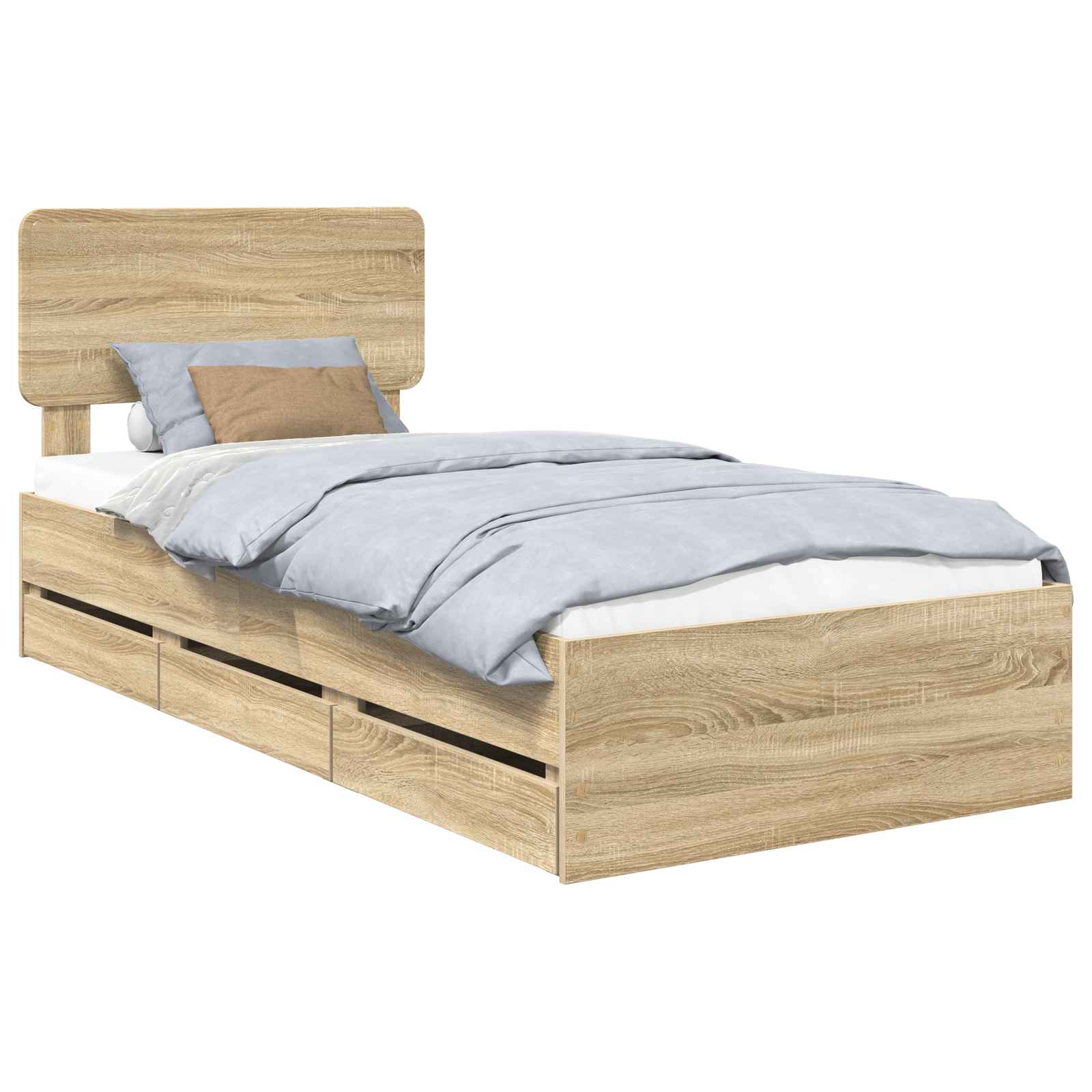 Cadre de lit Chêne Sonoma 90 x 200 cm Bois d’ingénierie - XIOS