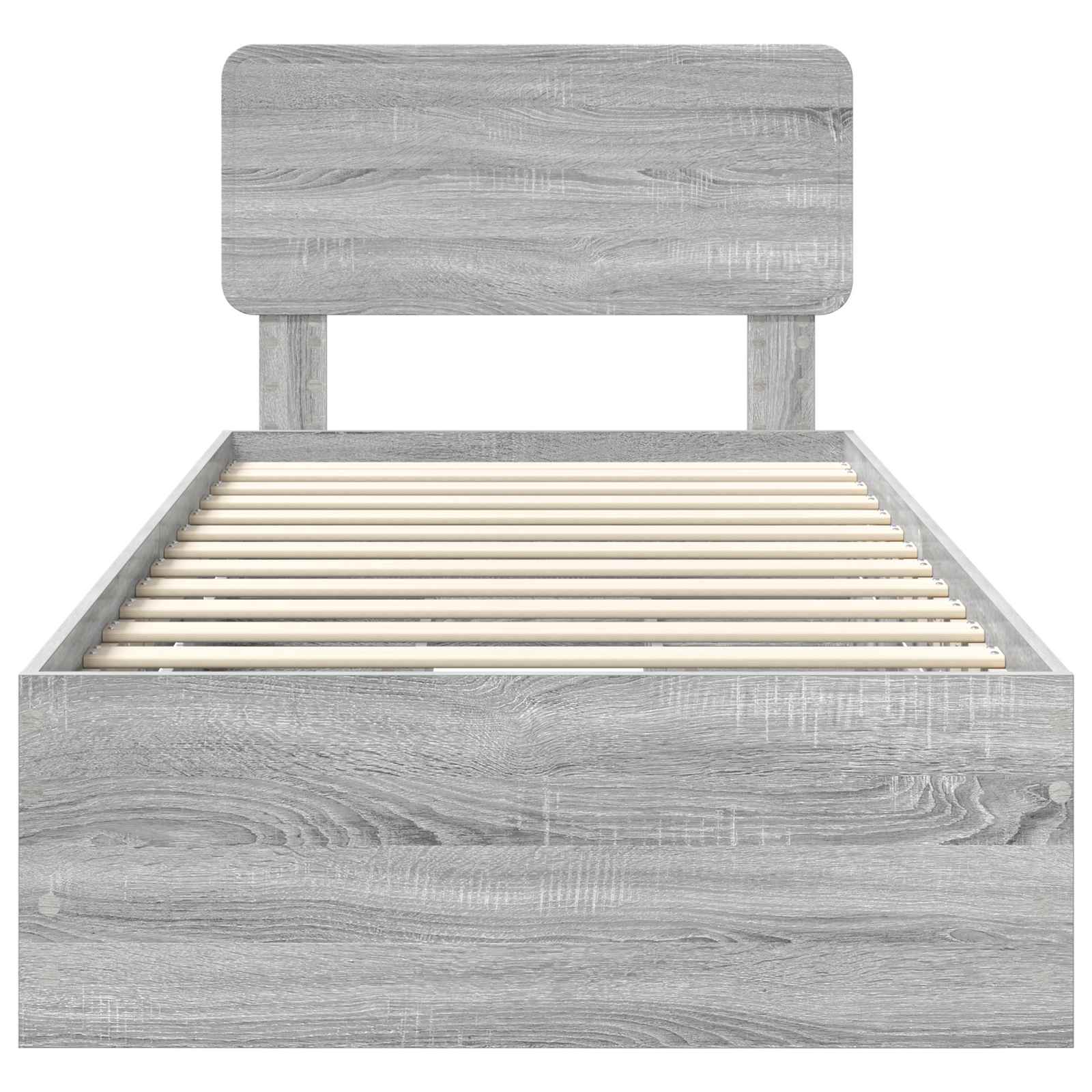 Cadre de lit Gris Sonoma 90 x 190 cm Bois Ingénierie - XIOS
