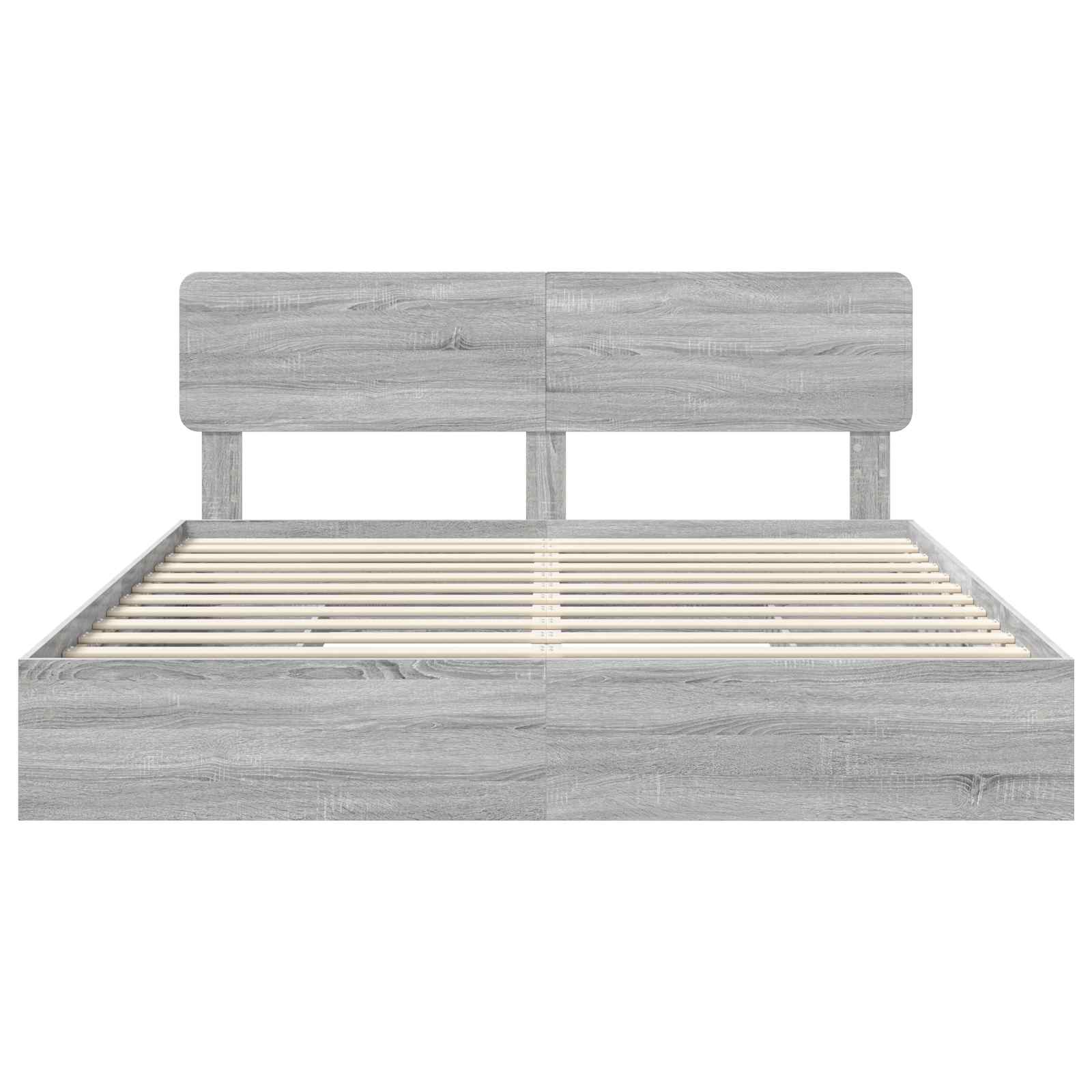 Lit de Rangement Gris Sonoma 200 x 200 cm Bois d'ingénierie - XIOS