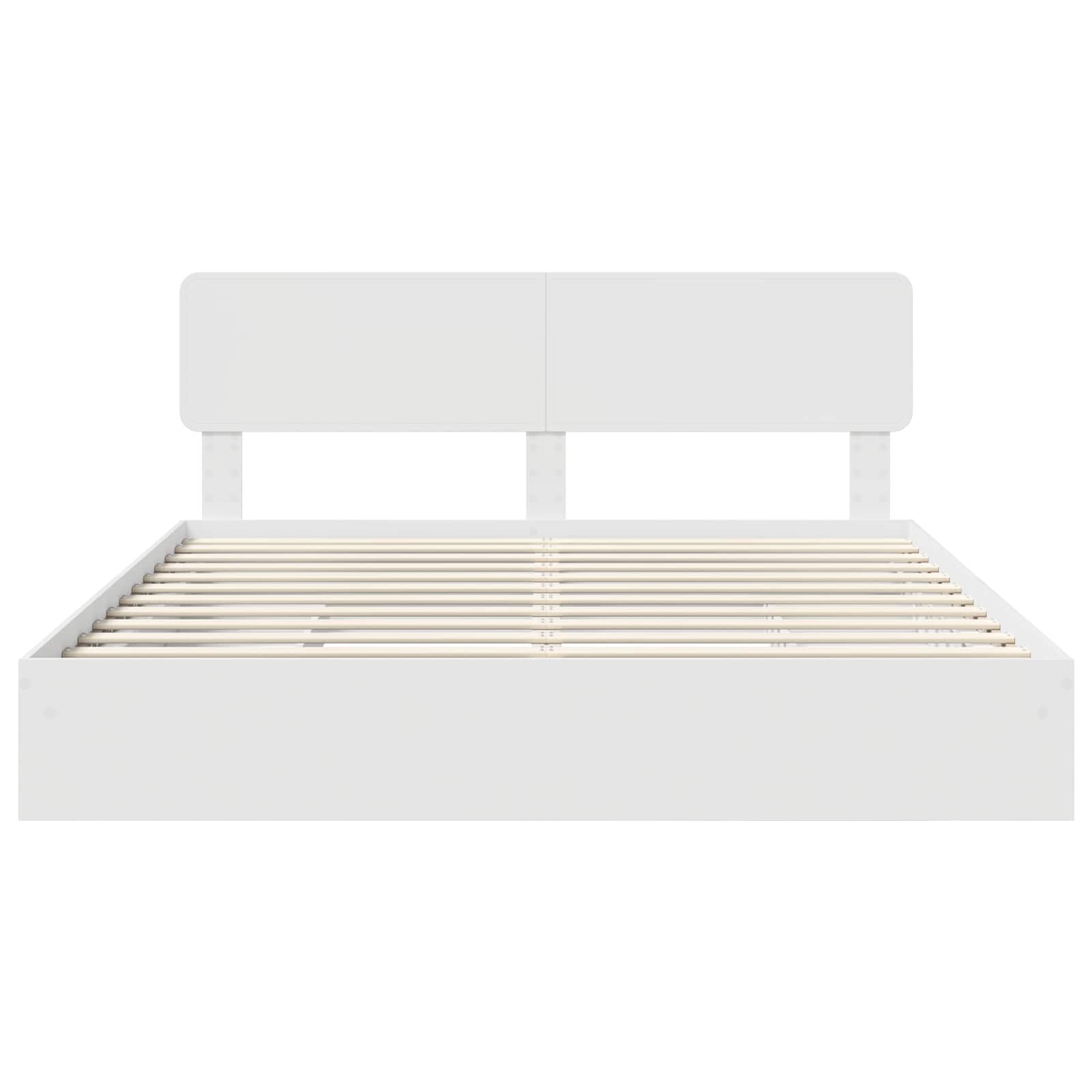 Lit de Rangement Réglable Blanc 180 x 200 cm Bois d'ingénierie