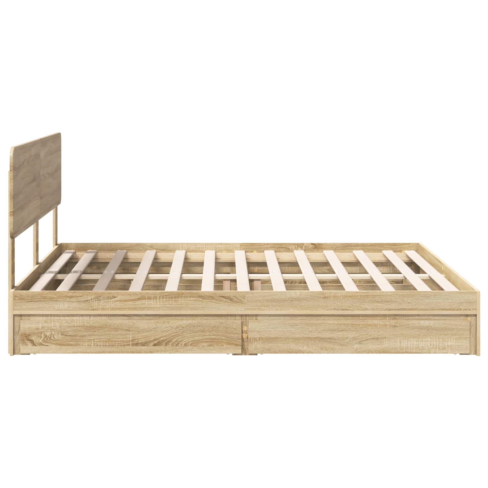 Lit de Rangement Chêne Sonoma 180 x 200 cm Bois d'ingénierie - XIOS