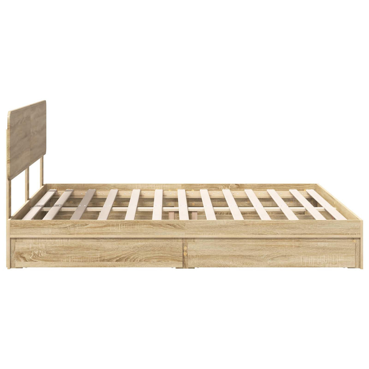 Lit de Rangement Chêne Sonoma 180 x 200 cm Bois d'ingénierie