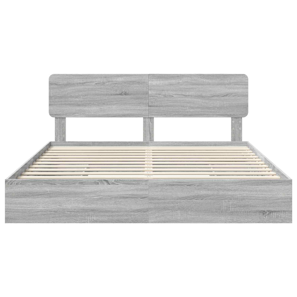 Lit de Rangement Sonoma gris 180 x 200 cm Bois d'ingénierie