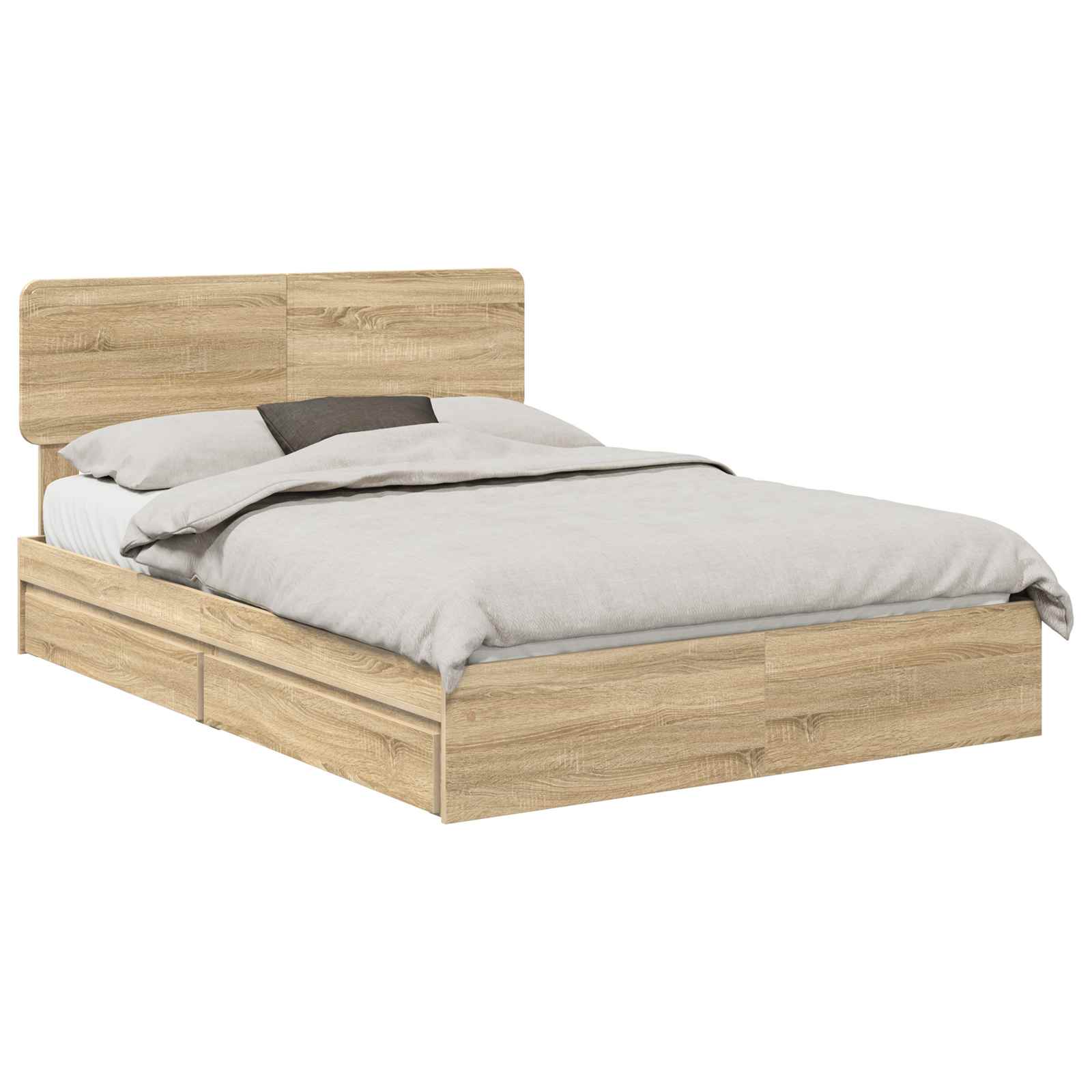 Lit de Rangement Chêne Sonoma 160 x 200 cm Bois d'ingénierie - XIOS