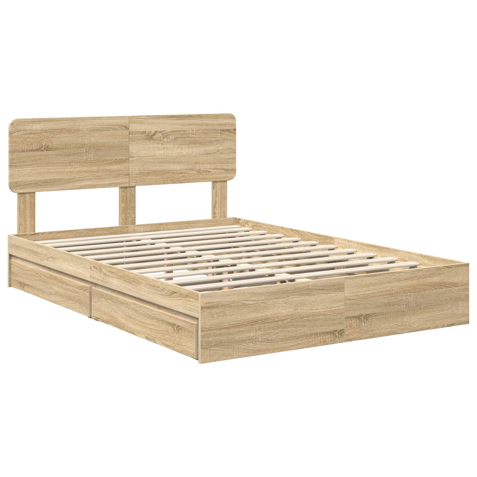 Lit de Rangement Chêne Sonoma 160 x 200 cm Bois d'ingénierie - XIOS