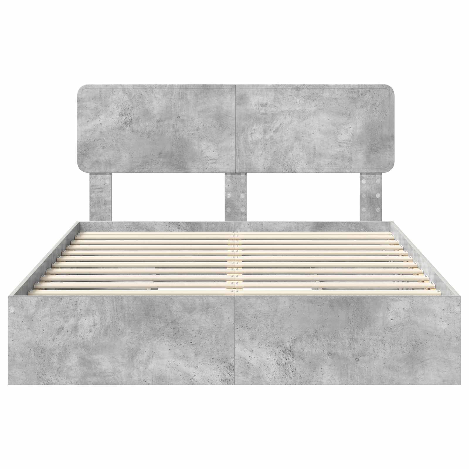 Lit de Rangement Gris béton 150 x 200 cm Bois d'ingénierie - XIOS