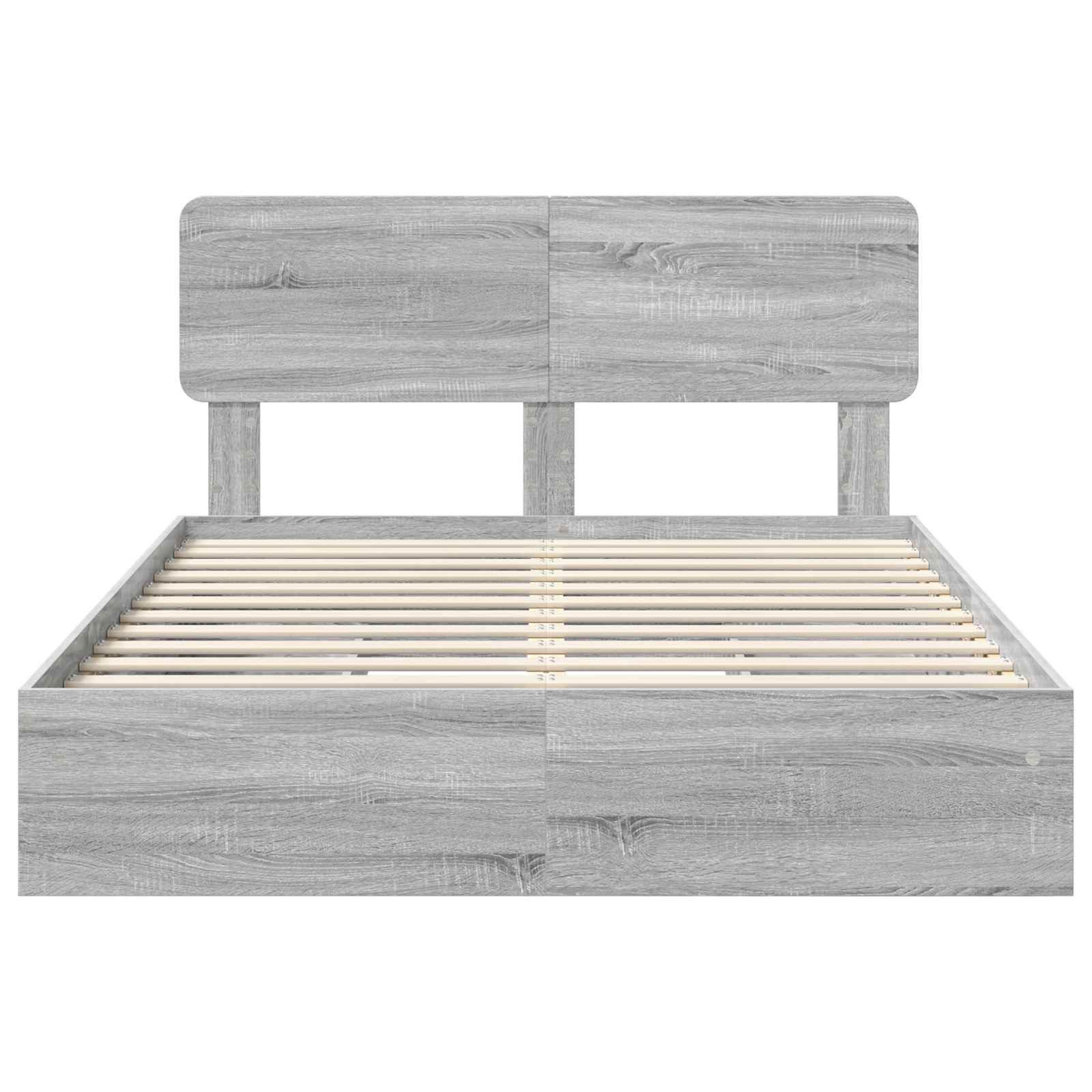 Lit de Rangement Gris Sonoma 150 x 200 cm Bois d'ingénierie - XIOS