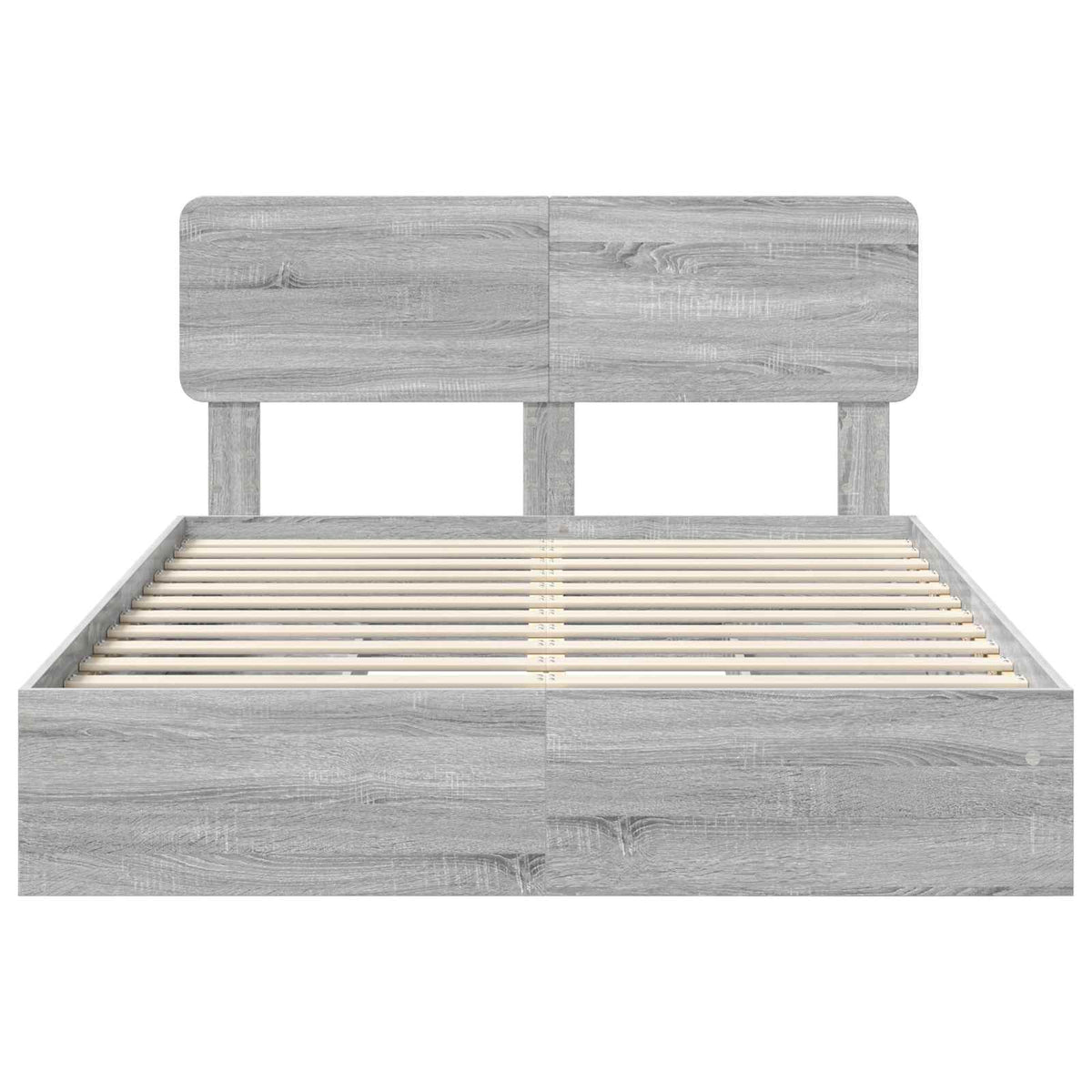 Lit de Rangement Sonoma gris 150 x 200 cm Bois d'ingénierie