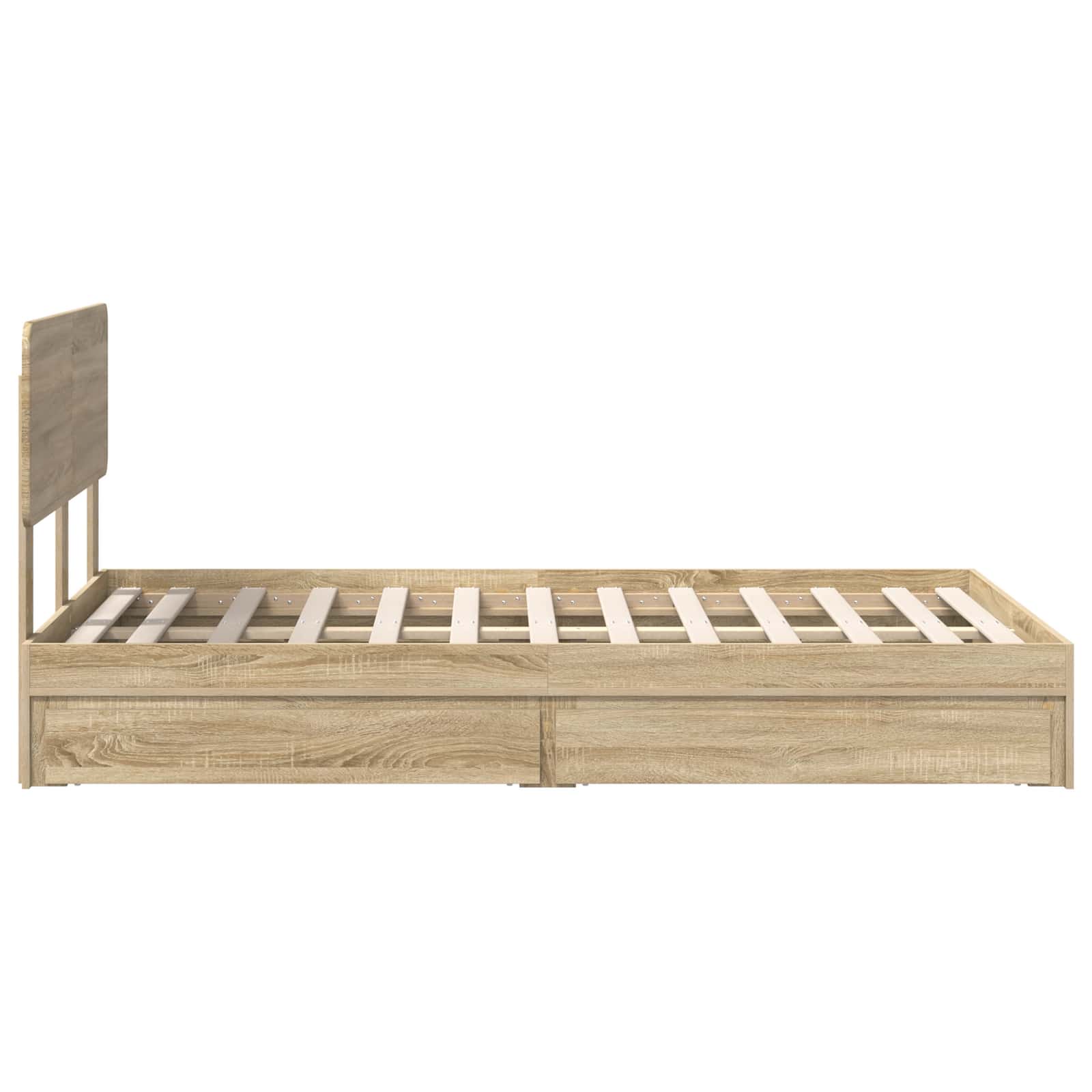 Lit de Rangement Chêne Sonoma 135 x 190 cm Bois d'ingénierie - XIOS