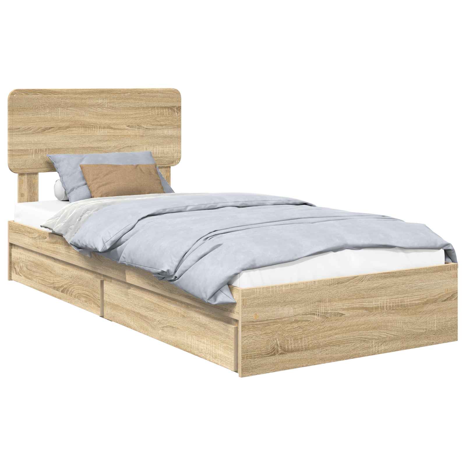 Lit de Rangement Chêne Sonoma 90 x 200 cm Bois d'ingénierie - XIOS