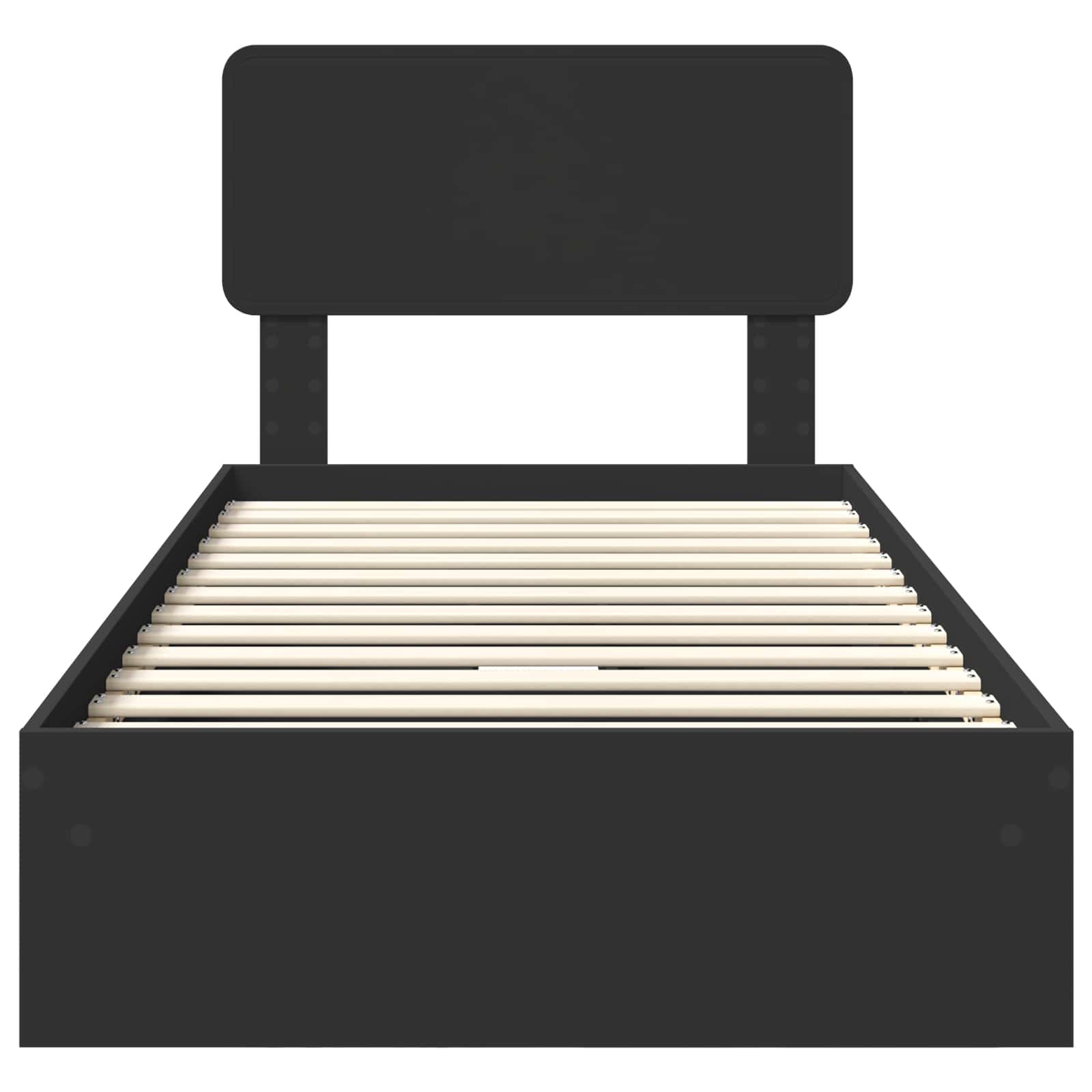 Lit de Rangement avec tiroir Noir 90 x 190 cm Bois d'ingénierie - XIOS