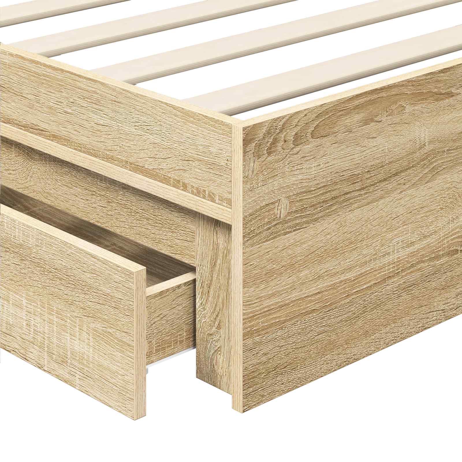 Lit de Rangement Chêne Sonoma 90 x 190 cm Bois d'ingénierie - XIOS