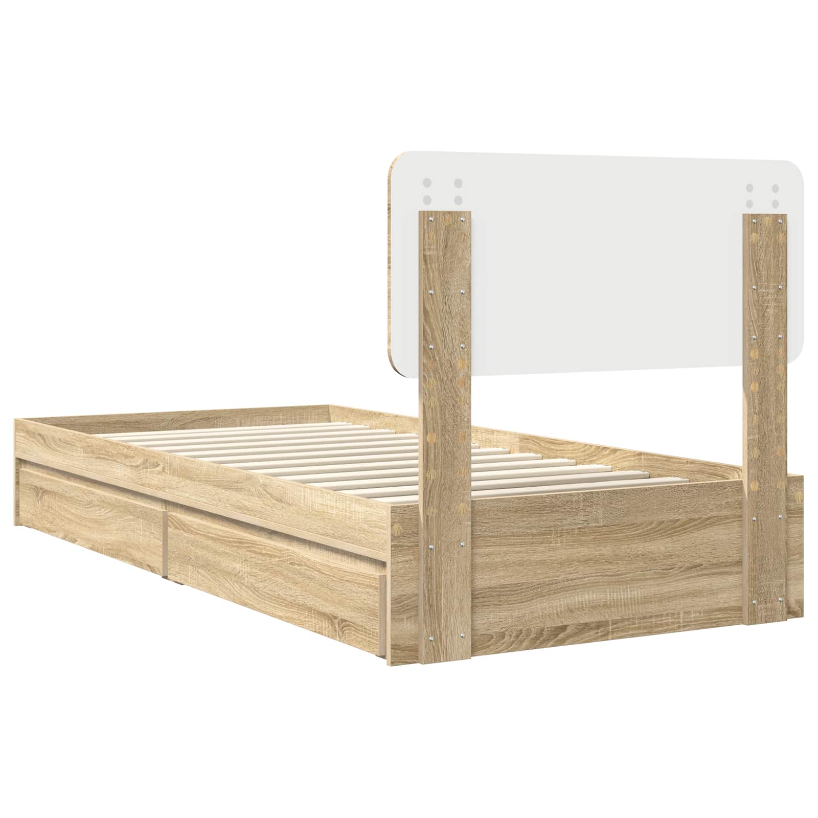 Lit de Rangement Chêne Sonoma 90 x 190 cm Bois d'ingénierie - XIOS