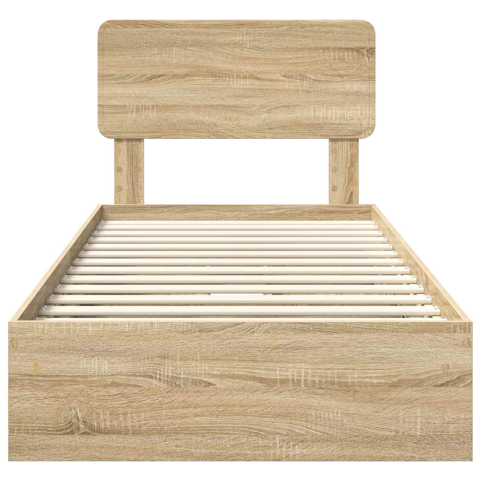 Lit de Rangement Chêne Sonoma 90 x 190 cm Bois d'ingénierie - XIOS