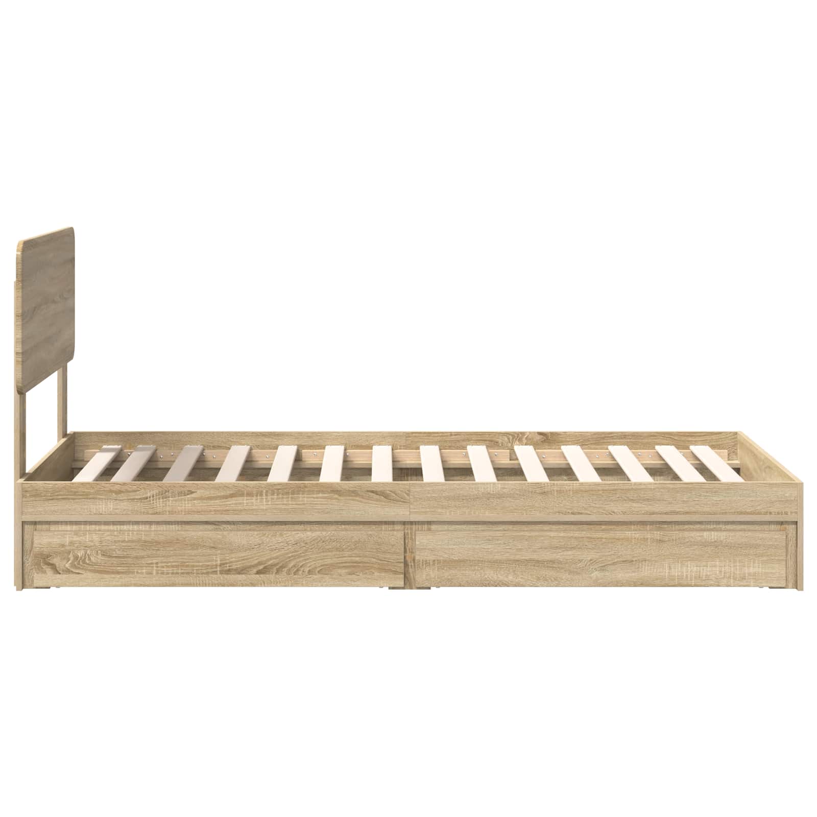 Lit de Rangement Chêne Sonoma 90 x 190 cm Bois d'ingénierie - XIOS