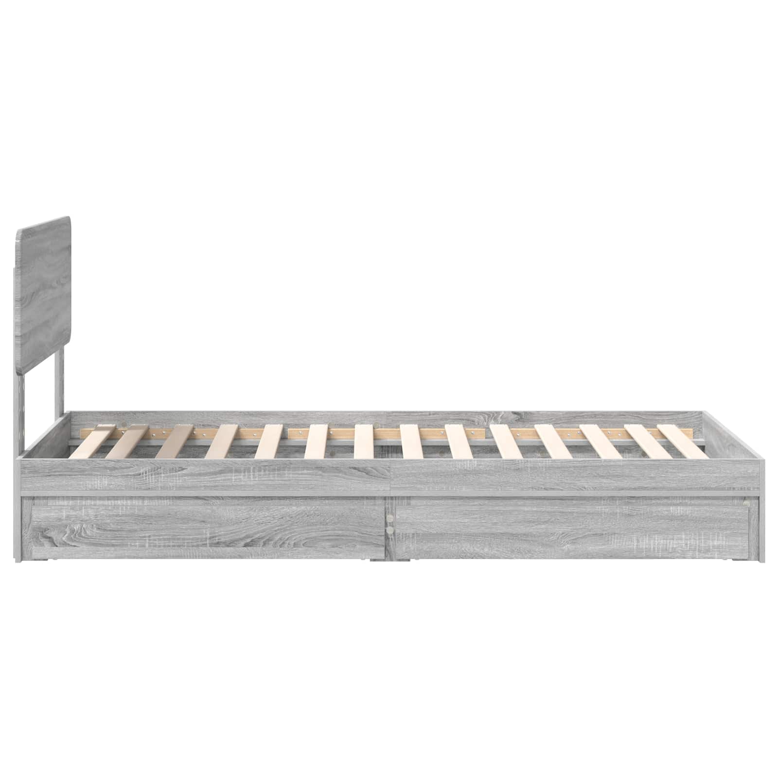 Lit de Rangement Gris Sonoma 90 x 190 cm Bois d'ingénierie - XIOS