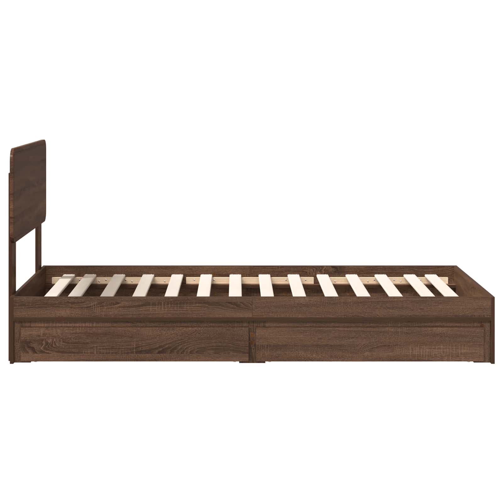 Lit de Rangement Chêne brun 75 x 190 cm Bois d'ingénierie - XIOS