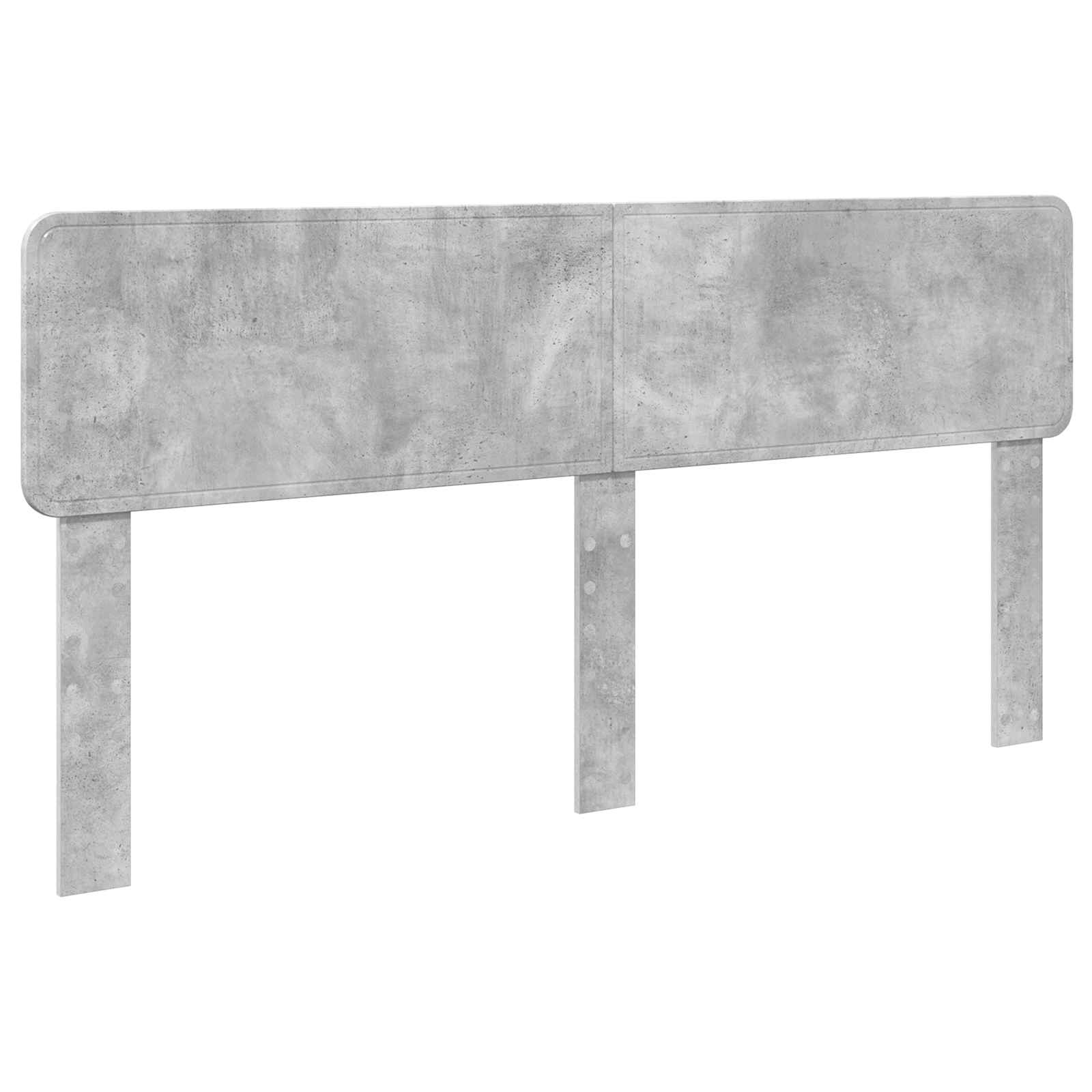 Cadre de lit Gris béton 200 x 200 cm Bois d'ingénierie - XIOS