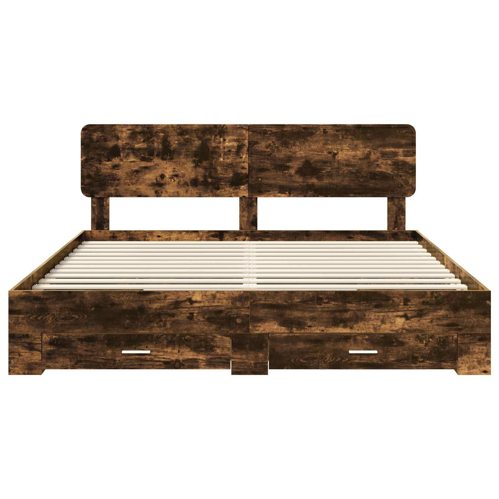 Cadre de lit Chêne fumé 200 x 200 cm Bois d'ingénierie - XIOS