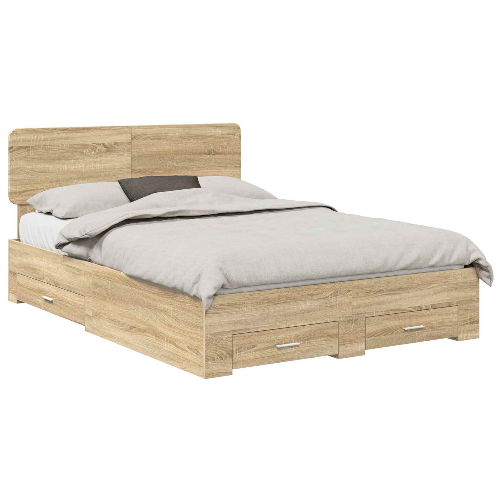 Cadre de lit Chêne Sonoma 150 x 200 cm Bois d'ingénierie - XIOS